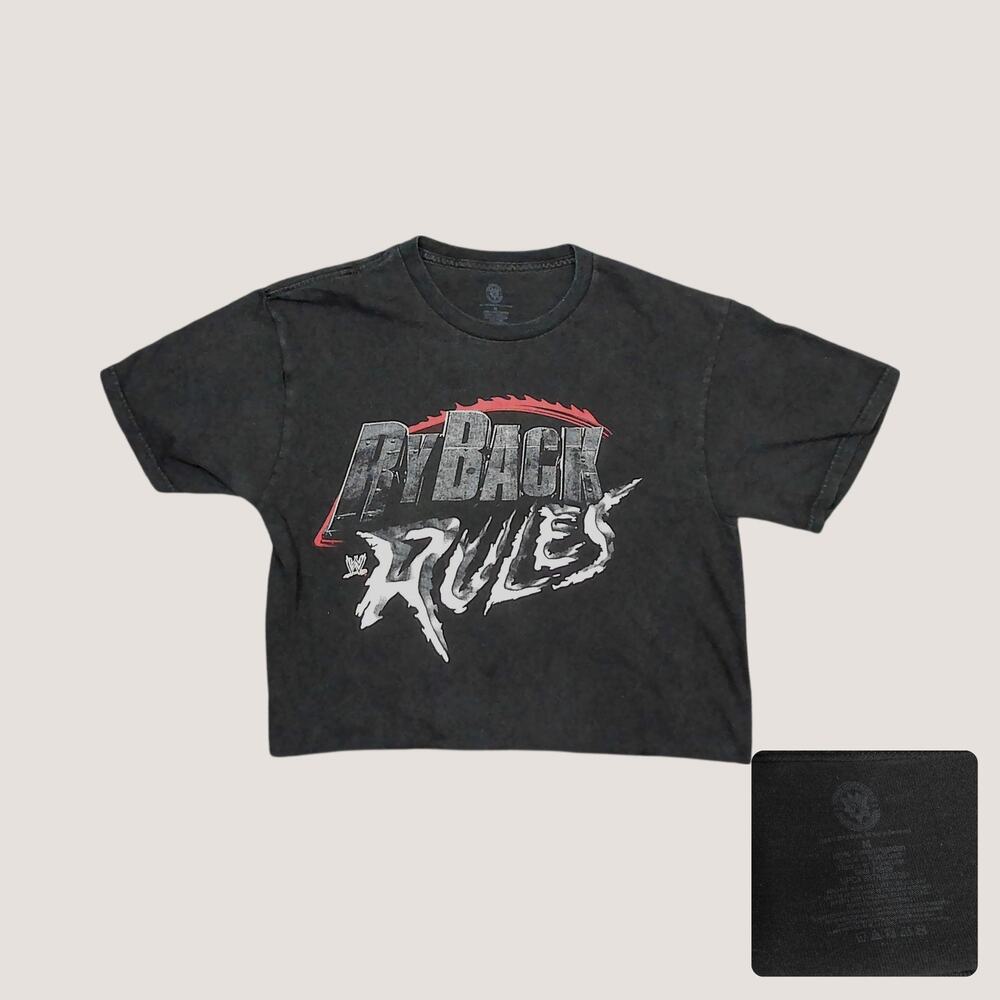 WWE Ryback Rules Reworked Faded Boxy Crop Top Womens L